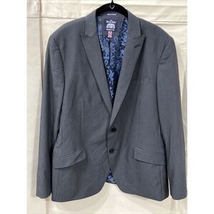 SAVILE ROW CO Brixton Charcoal Gray Two Button Suit Jacket‎ Sz 44R London